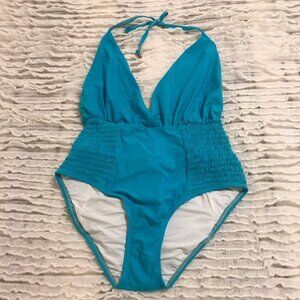 NWT SHORE ROAD scuba turquoise one piece swimsuit